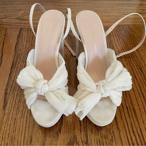 Loeffler Randall Natalia Pearl Platform Bow Heel Size 5.5